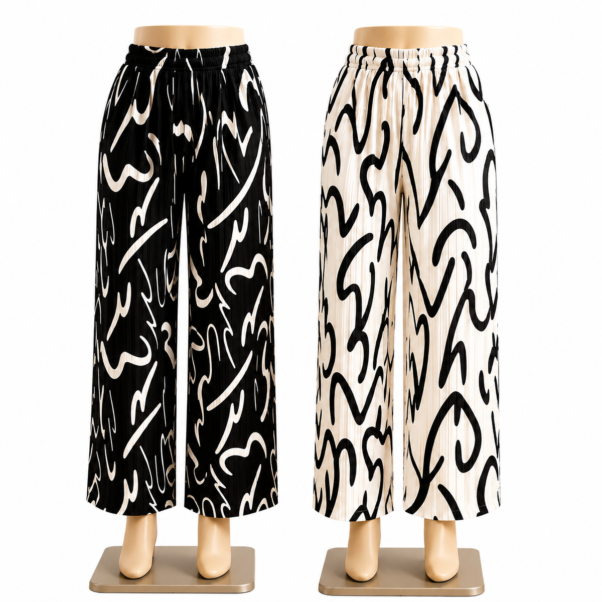 Women’s Wide Leg Elastic Waist Trousers