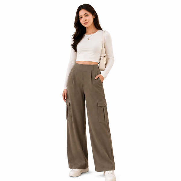 Women’s Wide Leg Cargo Trousers