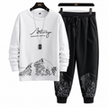 Mountain Print Casual Tracksuit Set