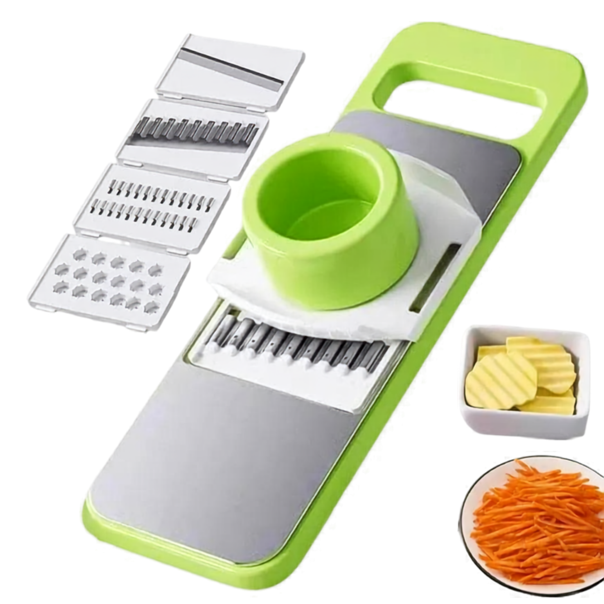 Manual Food Grater, 5 In 1 Grater And Slicer With Stainless Steel Blade, Multi-Functional Vegetable Fruit Slicer For Kitchen